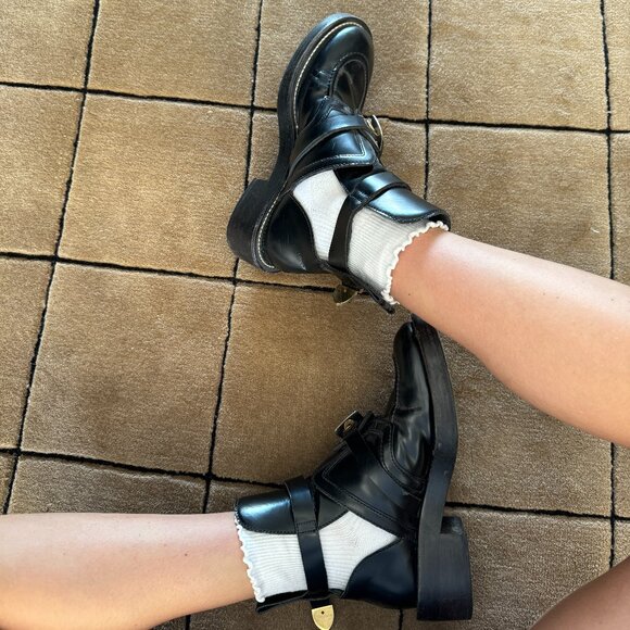 BALENCIAGA Ceinture Leather Buckled Boots - Picture 5 of 12